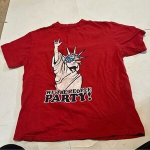We The People Party Statue Of Liberty Funny Graphic Tank 2X Juniors Patriotic